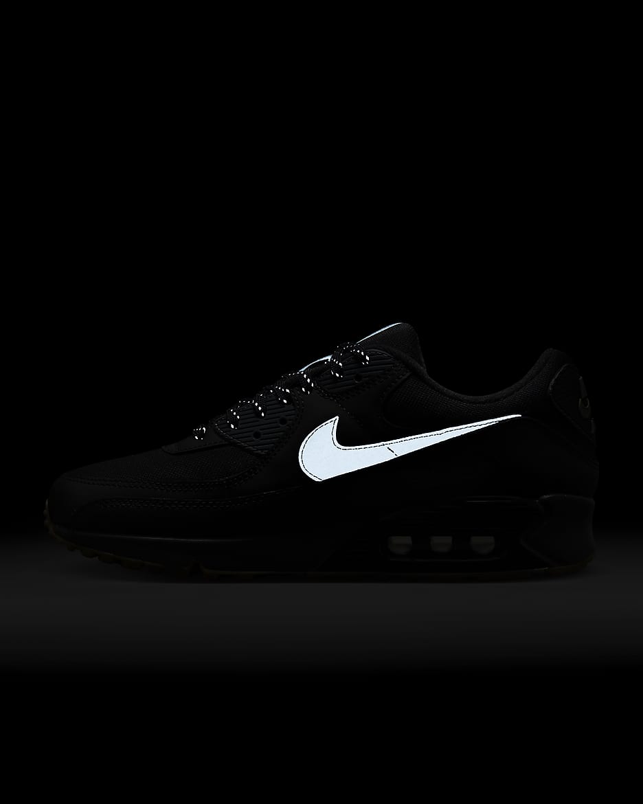 Nike air max 90 black reflective online